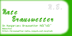 mate brauswetter business card